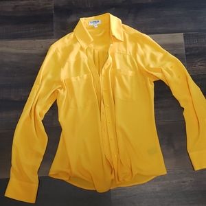Express  - Bright Yellow/Golden Button Down - Size Small